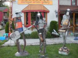 Metal figurine sculptures